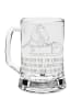 Mr. & Mrs. Panda Gravur Bierkrug Rotkehlchen Schlitten mit Spruch in Transparent