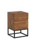 FineBuy Nachttisch in Braun / Sheesham / 40x38x60