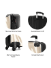 NoBoringSuitCases Suitcase, Handgepäck, Koffer, Trolley, Reisekoffer Zebramuster Beige/Weiß