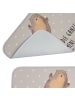 Mr. & Mrs. Panda Badteppich Otter Umarmen mit Spruch in Grau Pastell