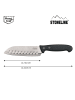 Stoneline 22,6 cm Santokumesser, mit Klingenschutz in Schwarz