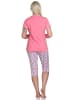 NORMANN Capri Pyjama kurzeSchlafanzug Caprihose - 74510 in pink