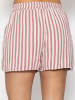 SASSYCLASSY Gestreifte Musselin Shorts in Altrosa