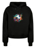 F4NT4STIC Oversized Hoodie Bunte Fußball Grafik in schwarz