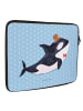 Mr. & Mrs. Panda Notebook Tasche Orca Zylinder ohne Spruch in Blau Pastell