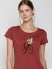 GreenBomb Loves Bike Cats Basket in Dusty Berry