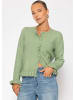 SASSYCLASSY Cardigan mit Rüschen in Salbeigrün