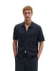 Marc O'Polo Kurzarm-Feinstrickshirt DFB Travel Collection in Deep Night Blue