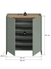 ebuy24 Schuhschrank Drive Staubgrün 97 x 38 cm