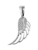 Adeliás Damen Anhänger Feder aus 925 Silber mit Zirkonia in silber