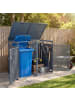 COSTWAY Mülltonnenbox 240L Metall Outdoor in Grau