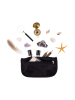 Mr. & Mrs. Panda Beauty Bag Faultier Kaffee mit Spruch in Weiß
