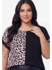 faina Women Plus Size T-Shirt in Multicolor Black