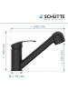 Franz Joseph Schütte DIZIANI Spültischarmatur, Schwarz matt, mit herausziehbarer Geschirrbrause
