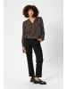 Kaffe Bluse langarm KAditte Regular fit in Brown/Black Flower Print