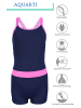 Aquarti Mädchen Badeanzug mit Bein Racerback in rosa
