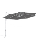 Beliani Ampelschirm SAVONA II in Grau/Weiß - (W) 295 x (H) 254 x (L) 295 cm