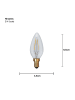 STAR Trading LED-Leuchtmittel ,Soft Glow', E14, Kerze, 1,5W, 120lm, warmweiß