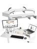 tectake Monitorständer Bozen 79 - 115 x 27 x 10,5 cm, weiß