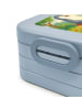 Mr. & Mrs. Panda Bentobox Pinguin mit Kind Design mit Spruch in Blau Pastell