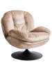 Beliani Sessel NOLVIK in Beige/Schwarz - (W) 82 x (H) 82 x (L) 85 cm