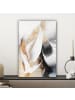 MuchoWow Leinwand bilder Abstrakte Kunst weiß gold (BxH)