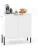 COSTWAY Sideboard Holz 70 x 37 x 78 cm in Weiß