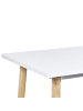 Beliani Esszimmertisch CHAVES in Weiß/Braun - (W) 50 x (H) 90 x (L) 110 cm