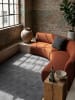 KADIMA DESIGN Teppich Kurzflor Geometrisch rutschhemmend pflegeleicht Wohnzimmer in Anthrazit