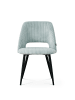 B&D Home 2er-Set: Esszimmerstuhl VICKY in Hellblau - (B)53 x (H)81 x (T)58 cm