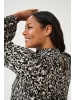 KAFFE curve Kleid KCmiana Regular fit in Black/ElefantS. GraphicFlower