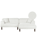 Beliani Ecksofa HOLT in Weiß/Braun - (W) 241 x (H) 82 x (L) 159 cm