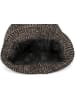 styleBREAKER Feinstrick Beanie Mütze in Dunkelbraun-Beige