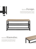 tectake Schuhregal Blackpool 101 x 30,5 x 45,5 cm, Industrial Holz hell, Eiche Sonoma