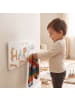 relaxdays Kindergarderobe "Tiere" in Weiß/ Orange - (B)40 x (H)20 x (T)5,5 cm