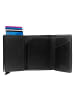 The Chesterfield Brand Wax Pull Up Kreditkartenetui RFID Schutz Leder 7 cm in schwarz