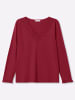 sheego by Joe Browns Langarm-Shirt in kirsche
