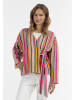 IZIA Damen Wickeljacke in Mehrfarbige Pinke Streifen
