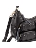 DuDu Pocket Schultertasche Leder 30 cm in nero