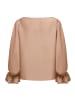 Betty Barclay Satin-Bluse mit U-Boot-Ausschnitt in Macchiato