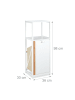relaxdays Badregal mit Wäschekorb - (B)36 x (H)98 x (T)30 cm