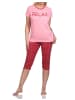 NORMANN Capri Pyjama Schlafanzug "RELAX" - 74829 in rosa