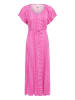 ICHI Freizeitkleid IHAYA Relaxed fit in PINK/WHITE GRAPHIC SCALLOP