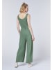 Detto Fatto Jumpsuit im gerippten Look in Grün