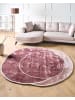 Beliani Kurzflor KANRACH in Rosa/Beige - (W) 200 x (L) 200 cm