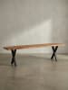 KADIMA DESIGN Esszimmerbank 140x40x45,5 cm Massivholz / Metall mit