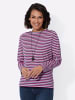 WITT WEIDEN Shirt in magenta-marine-geringelt