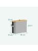 relaxdays Toilettenpapier Aufbewahrung in Grau - (B)45 x (H)33 x (T)16 cm