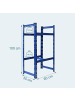 relaxdays Reifenregal in Blau - (B)60 x (H)100 x (T)35 cm