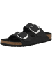 Birkenstock Sandale Arizona Big Buckle Geöltes Nubukleder Schmal in schwarz